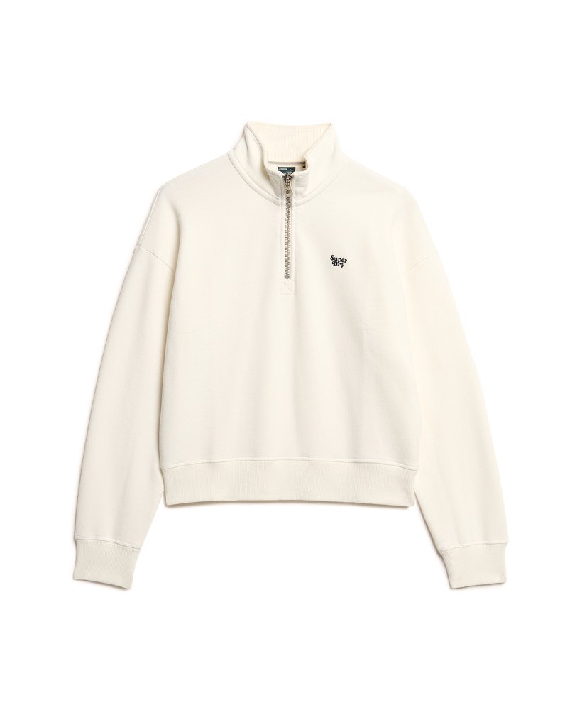 bluza essential half zip w kolorze off white