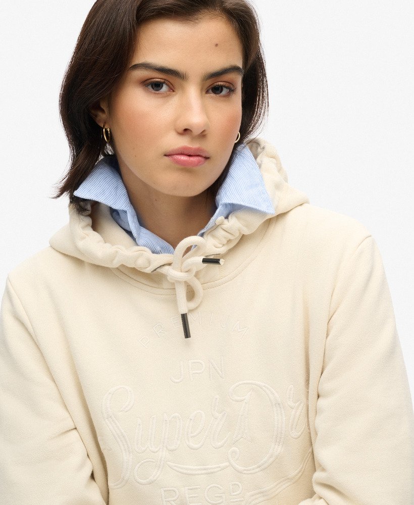 bluza z kapturem premium script entry w kolorze kremowo-beżowym z tapioki