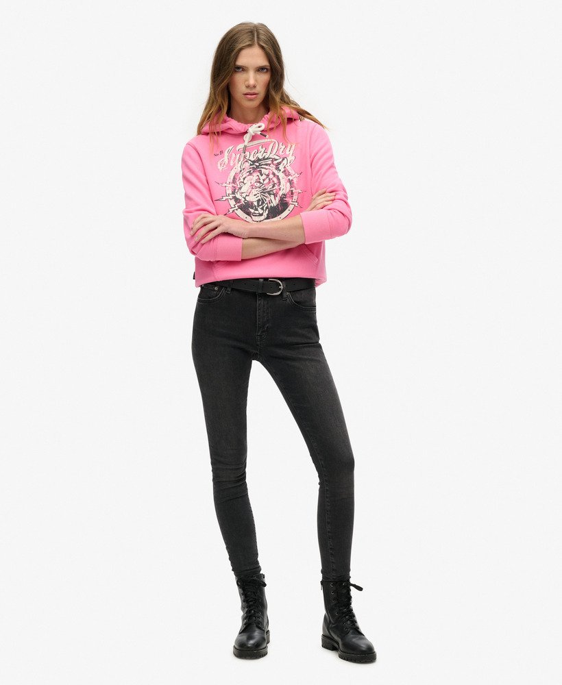 bluza z kapturem archive graphic w kolorze marne pink