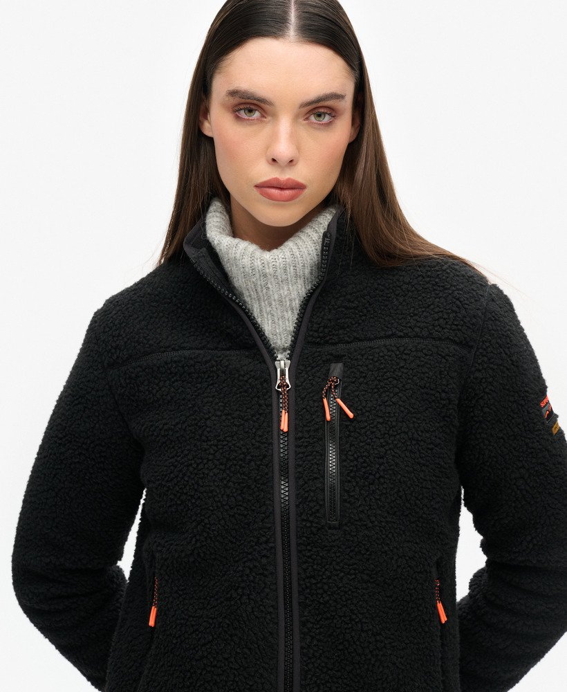 bluza polarowa outdoor z zamkiem błyskawicznym w kolorze czarnymczarnym