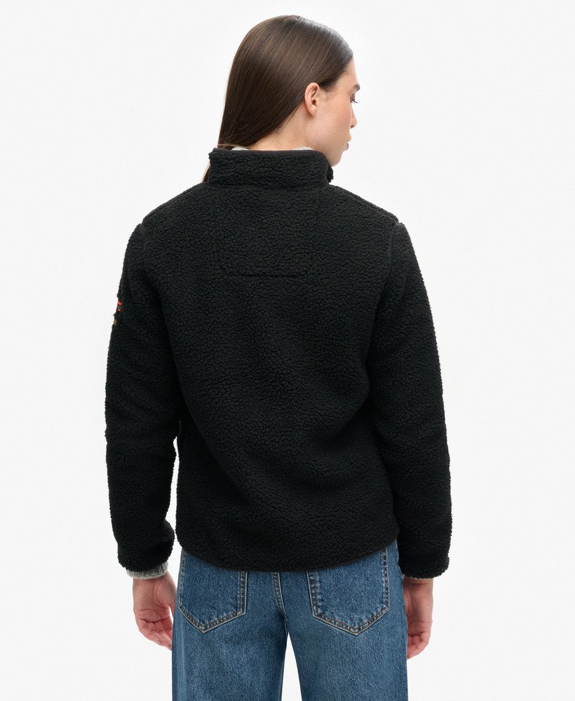 bluza polarowa outdoor z zamkiem błyskawicznym w kolorze czarnymczarnym