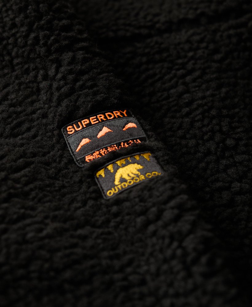 bluza polarowa outdoor z zamkiem błyskawicznym w kolorze czarnymczarnym
