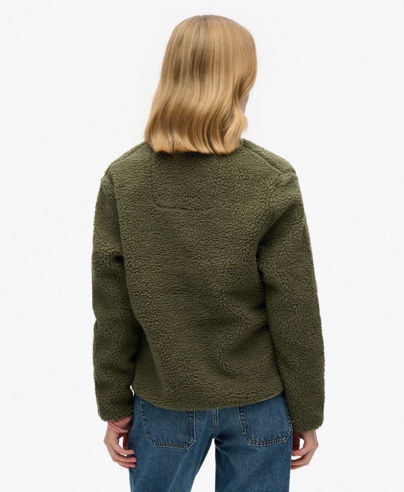 bluza polarowa outdoor half zip w kolorze dusty olive green