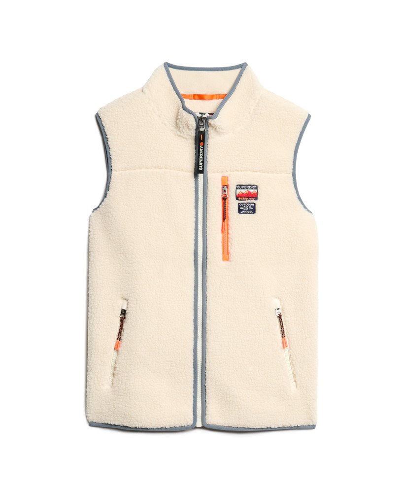 kamizelka outdoorowa z polaru w kolorze ecru