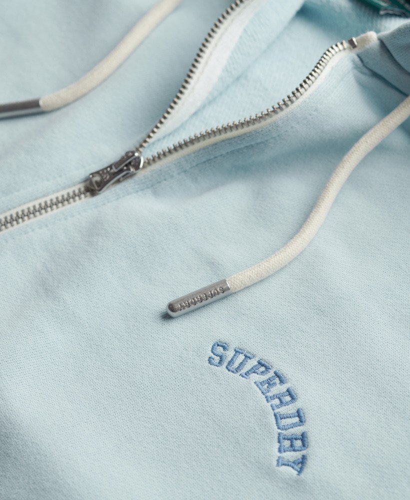 bluza z kapturem essential logo oversized raglan zip w kolorze zimowego błękitu