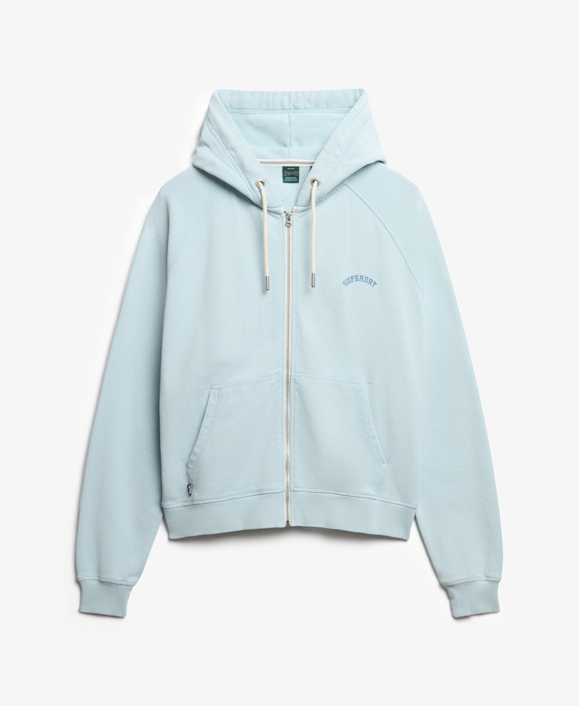 bluza z kapturem essential logo oversized raglan zip w kolorze zimowego błękitu
