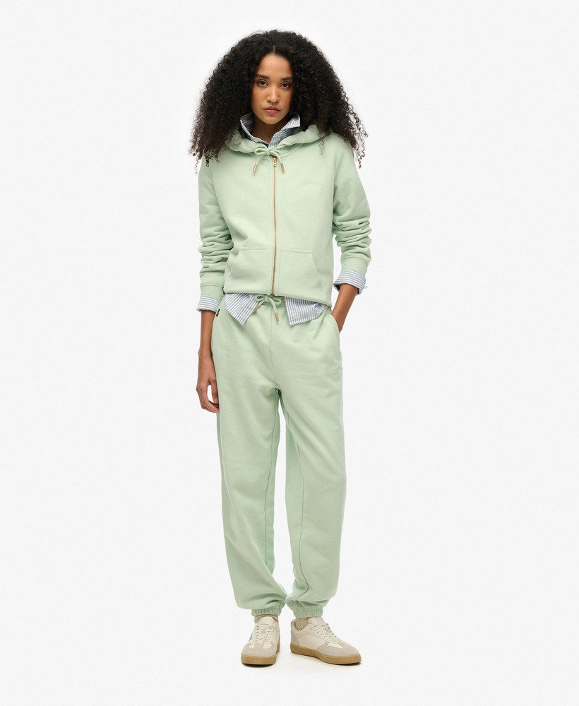 bluza z kapturem essential logo na zamek w kolorze surf spray green
