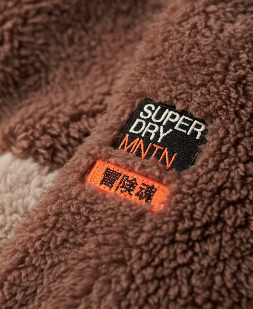 super soft mash up henley jumper w kolorze nutmeg spice brown