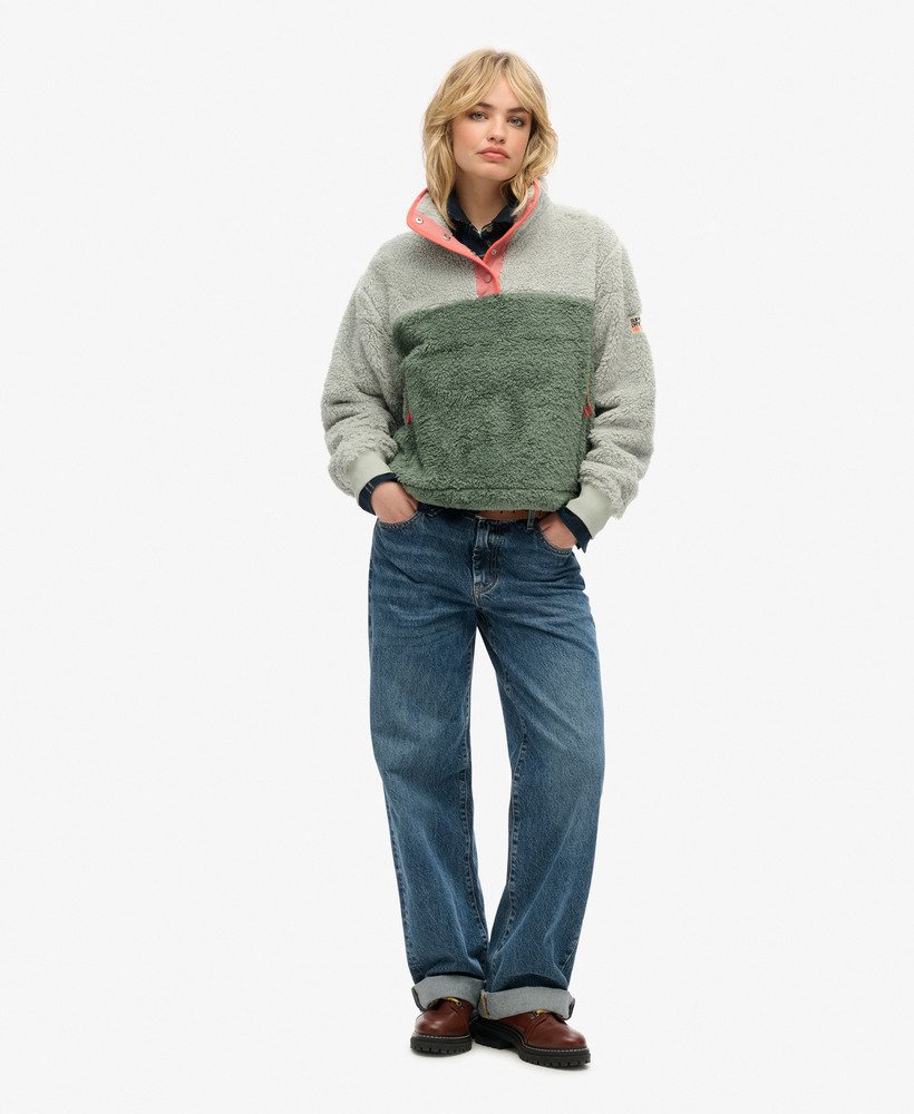 supermiękki sweterek mash up henley w kolorze puritan grey