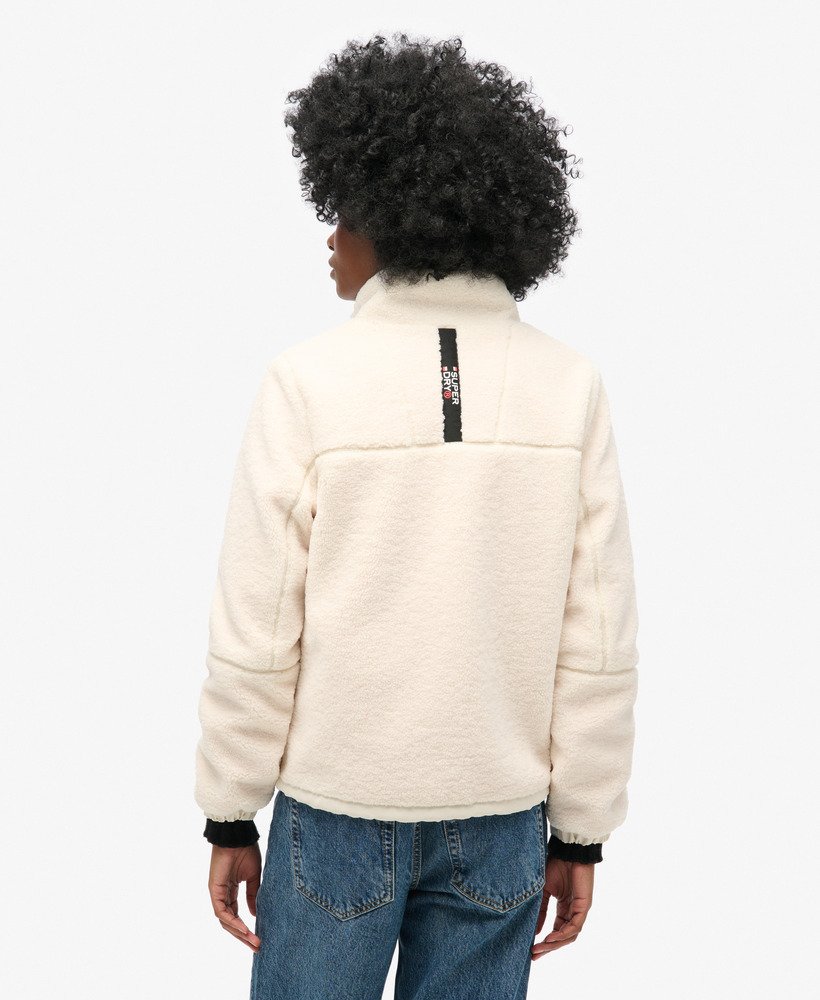 kurtka borg bez kaptura w kolorze off white