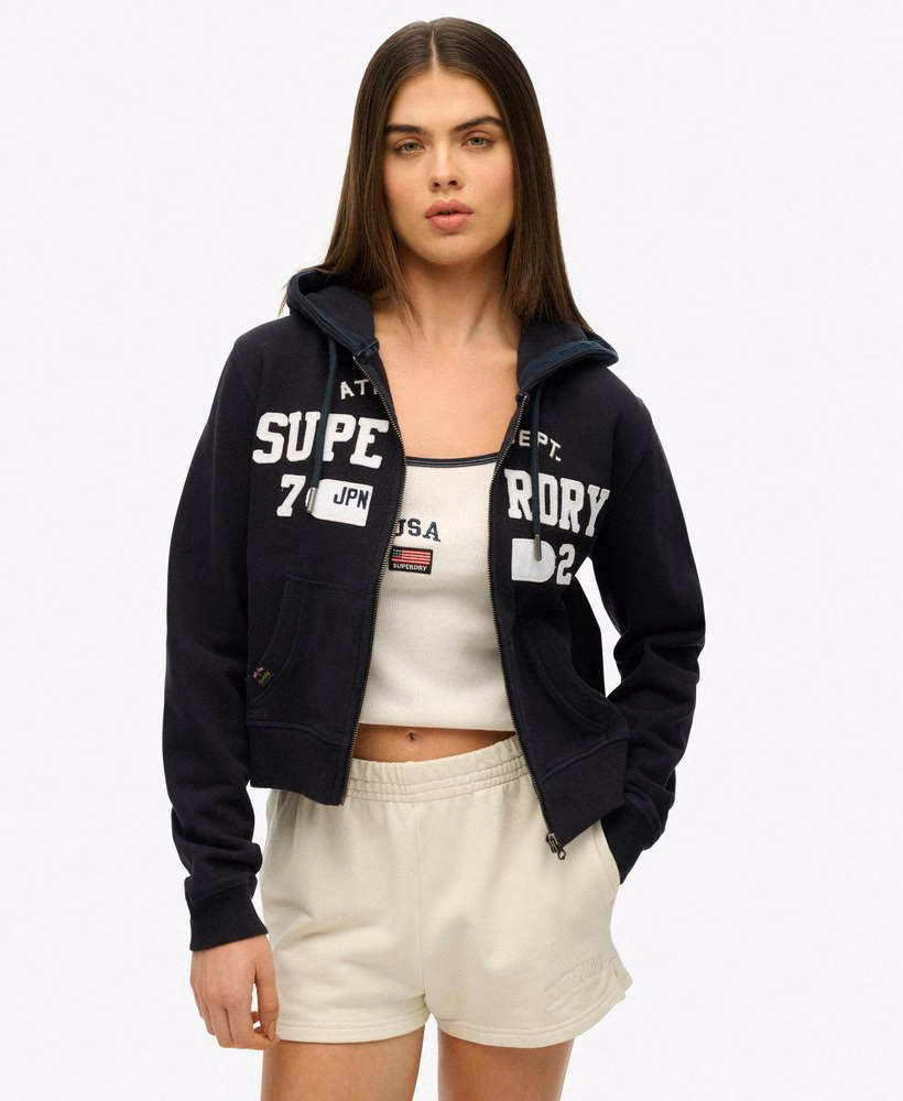 Bluza z kapturem Athletic Essentials Relaxed Cropped Zip