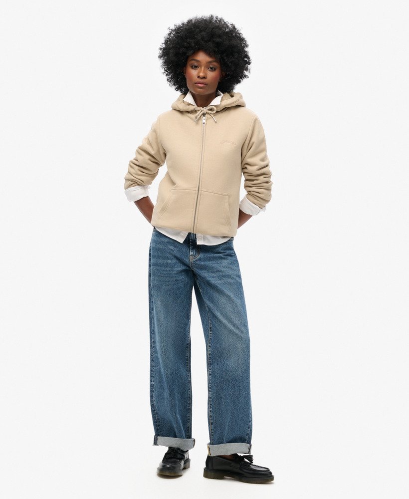 bluza z kapturem i podszewką borg w kolorze cobblestone grey