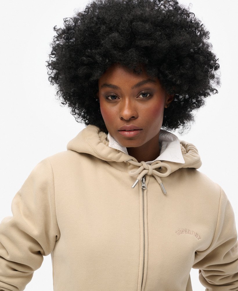 bluza z kapturem i podszewką borg w kolorze cobblestone grey