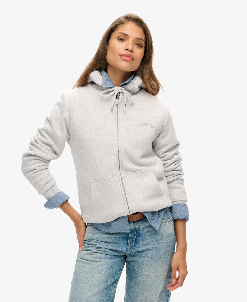 bluza z kapturem i podszewką borg w kolorze glacier grey marl