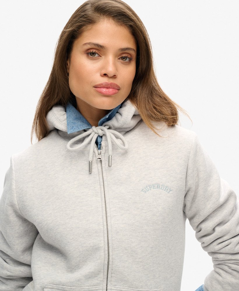 bluza z kapturem i podszewką borg w kolorze glacier grey marl