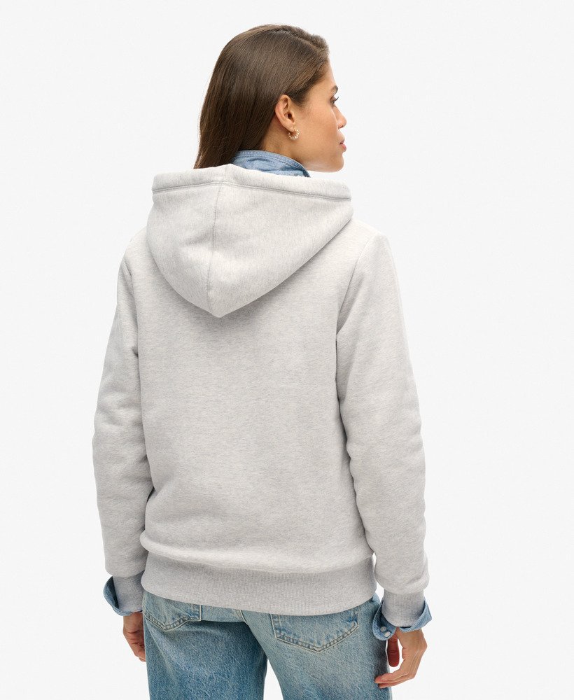 bluza z kapturem i podszewką borg w kolorze glacier grey marl