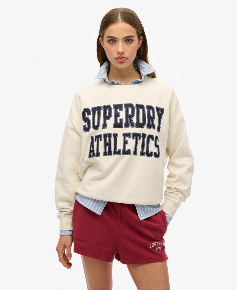 bluza athletic essentials relaxed applique w kolorze desert bone off white
