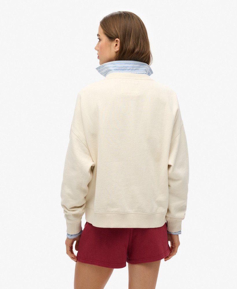 bluza athletic essentials relaxed applique w kolorze desert bone off white