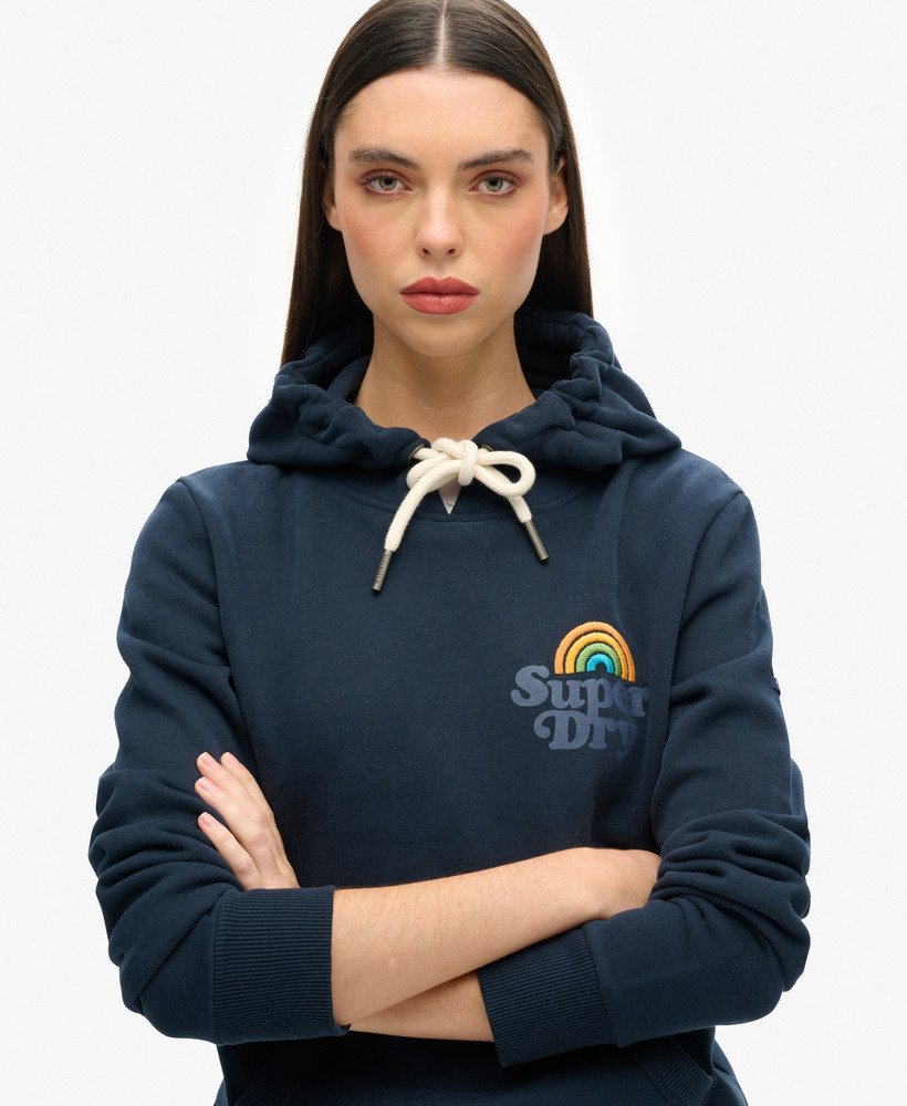 bluza z kapturem vintage rainbow w kolorze granatowym eclipse