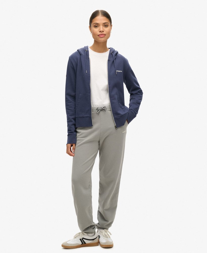 prosta bluza z kapturem zapinana na zamek w kolorze lauren navy