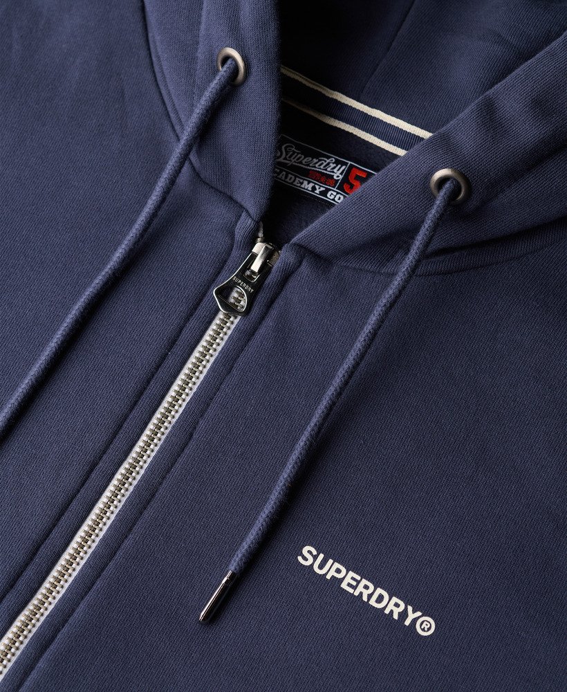 prosta bluza z kapturem zapinana na zamek w kolorze lauren navy