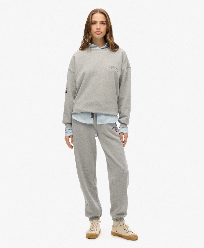 bluza z nadrukiem athletic essentials relaxed w kolorze szary melanŻ