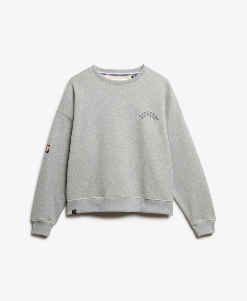 bluza z nadrukiem athletic essentials relaxed w kolorze szary melanŻ