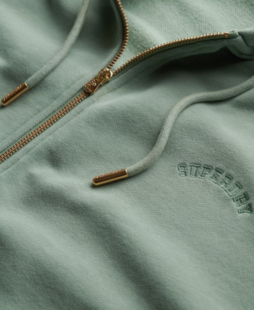 bluza z kapturem essential logo oversized raglan zip w kolorze lily pad green