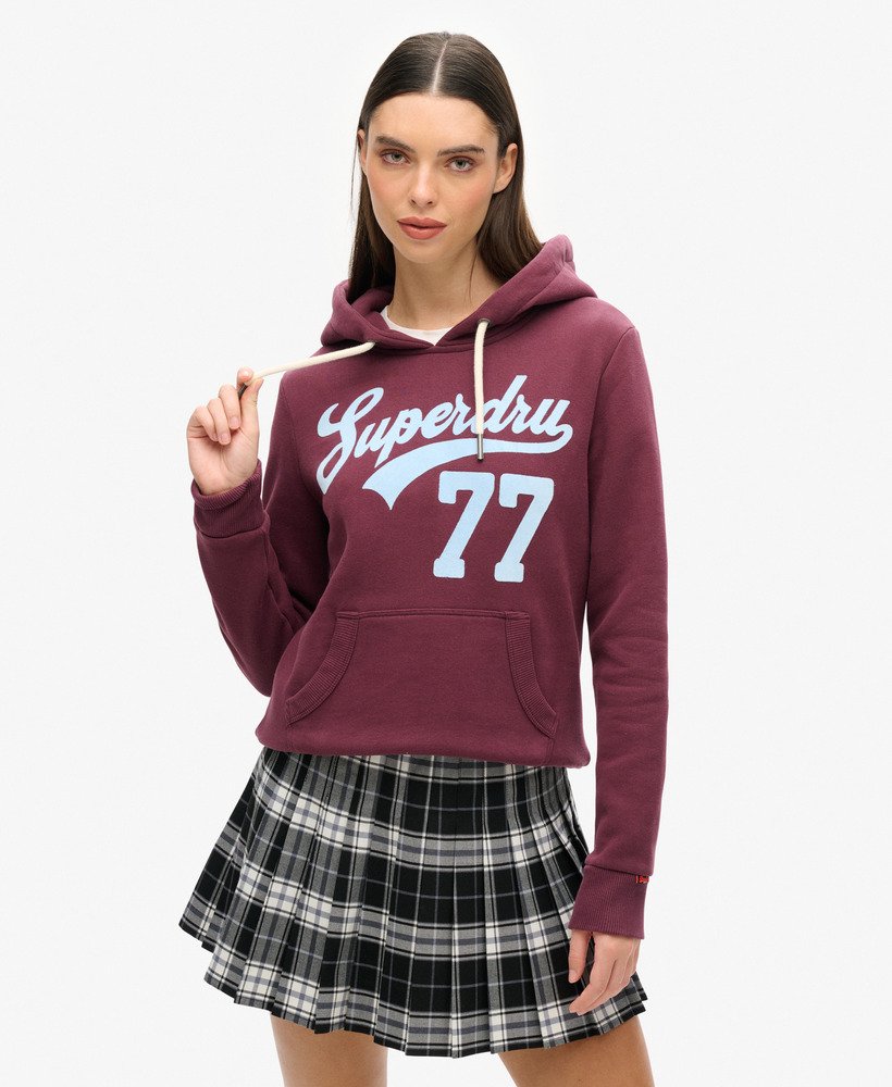 bluza z kapturem super 77 w kolorze fioletowo-fiołkowym