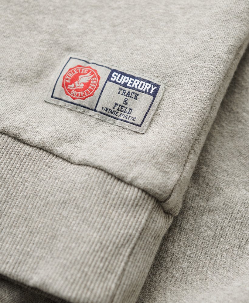 luźna sportowa bluza z nadrukiem w kolorze szarego melanżu