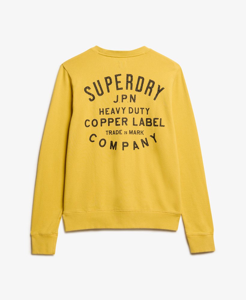 bluza z nadrukiem copper label w dużym rozmiarze w kolorze żółtym pigmentowym