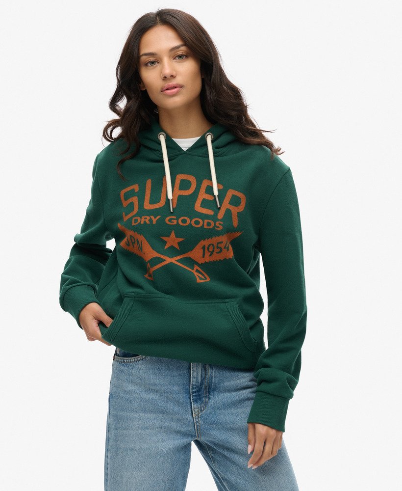 oversized outdoor graphic hoodie w kolorze bengreen marl