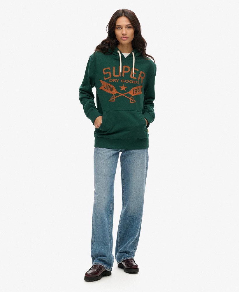 oversized outdoor graphic hoodie w kolorze bengreen marl