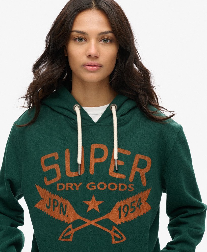 oversized outdoor graphic hoodie w kolorze bengreen marl