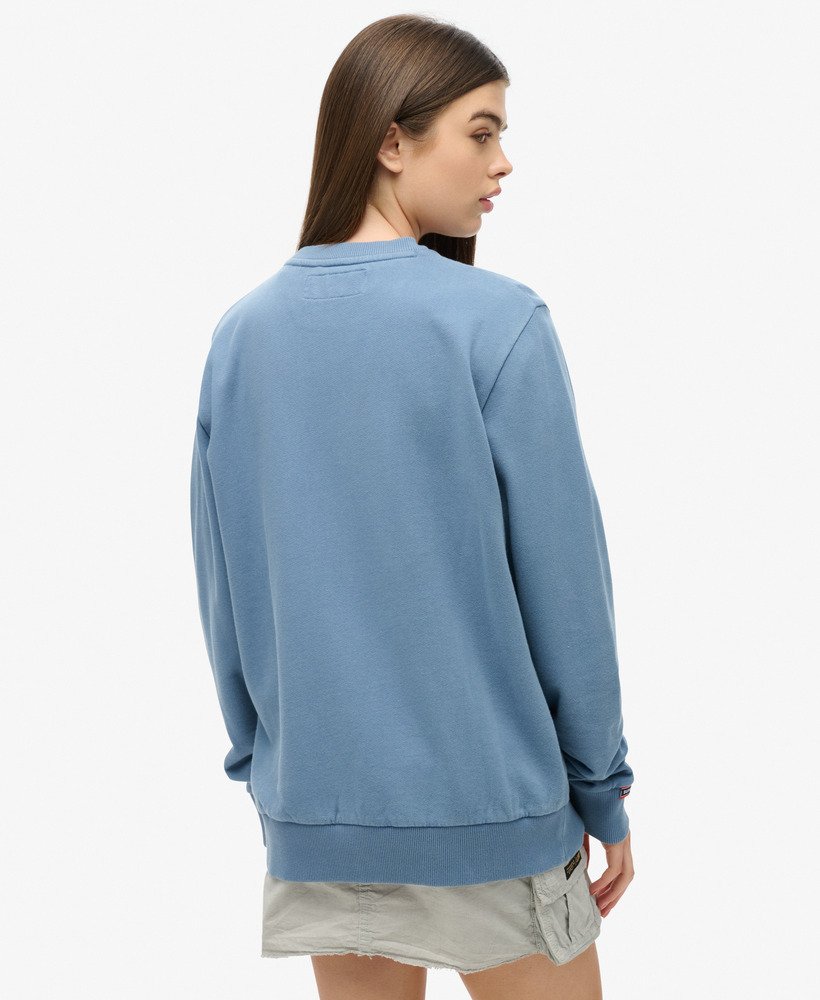 luźna sportowa bluza z nadrukiem w kolorze wedgewood blue