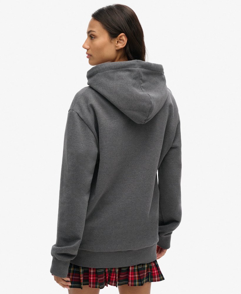 oversizeowa bluza z kapturem z nadrukiem outdoorowym w kolorze granite grey marl