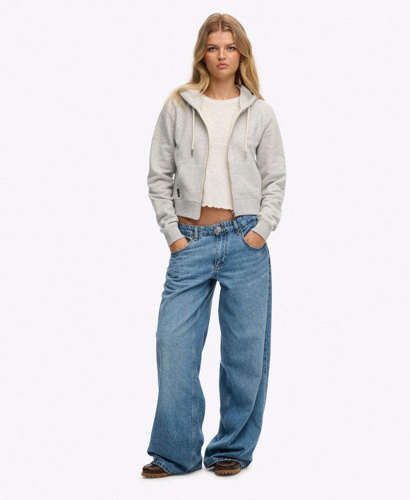 Bluza z kapturem Essential Logo Cropped Zip