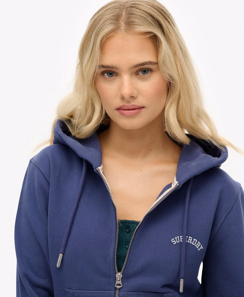 Bluza z kapturem Essential Logo Cropped Zip