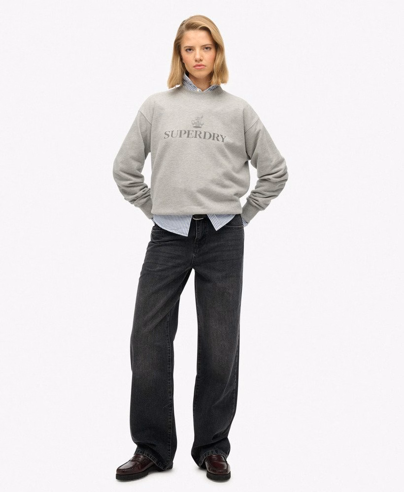 Bluza z okrągłym dekoltem w stylu brytyjskim