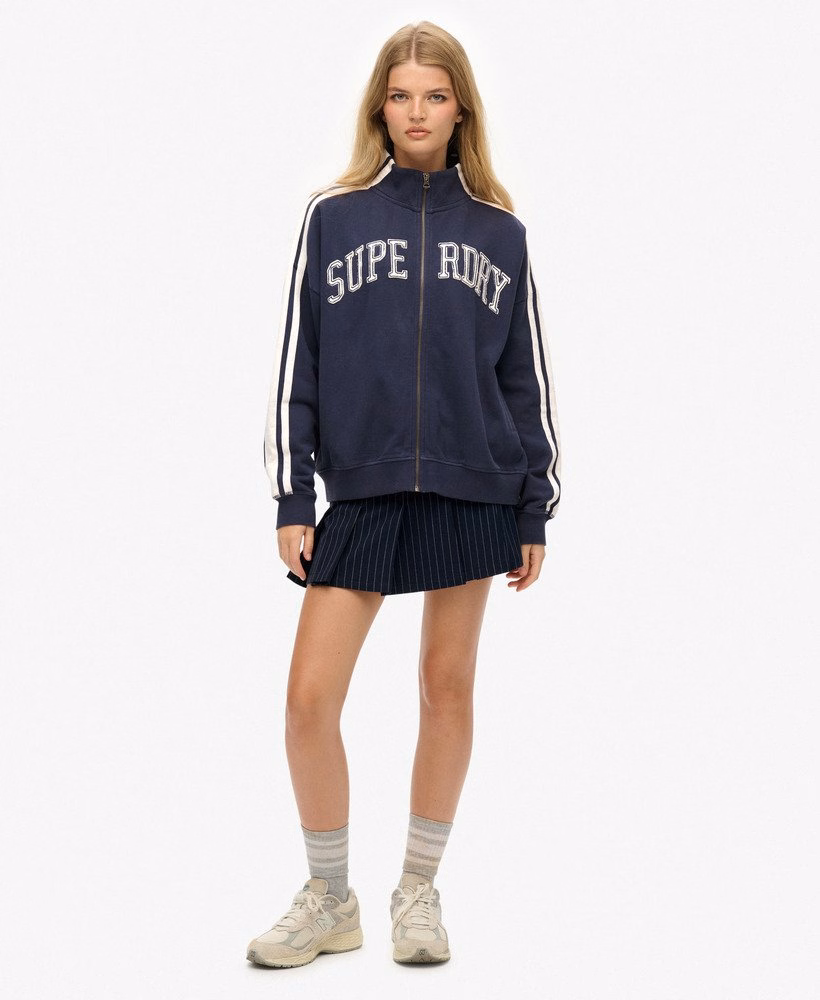 Bluza sportowa Athletic Essentials z aplikacją i luźnym zamkiem błyskawicznym