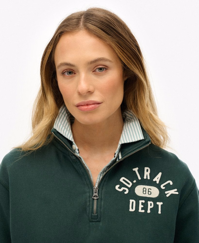 Bluza Athletic Essentials Applique z zamkiem błyskawicznym do połowy