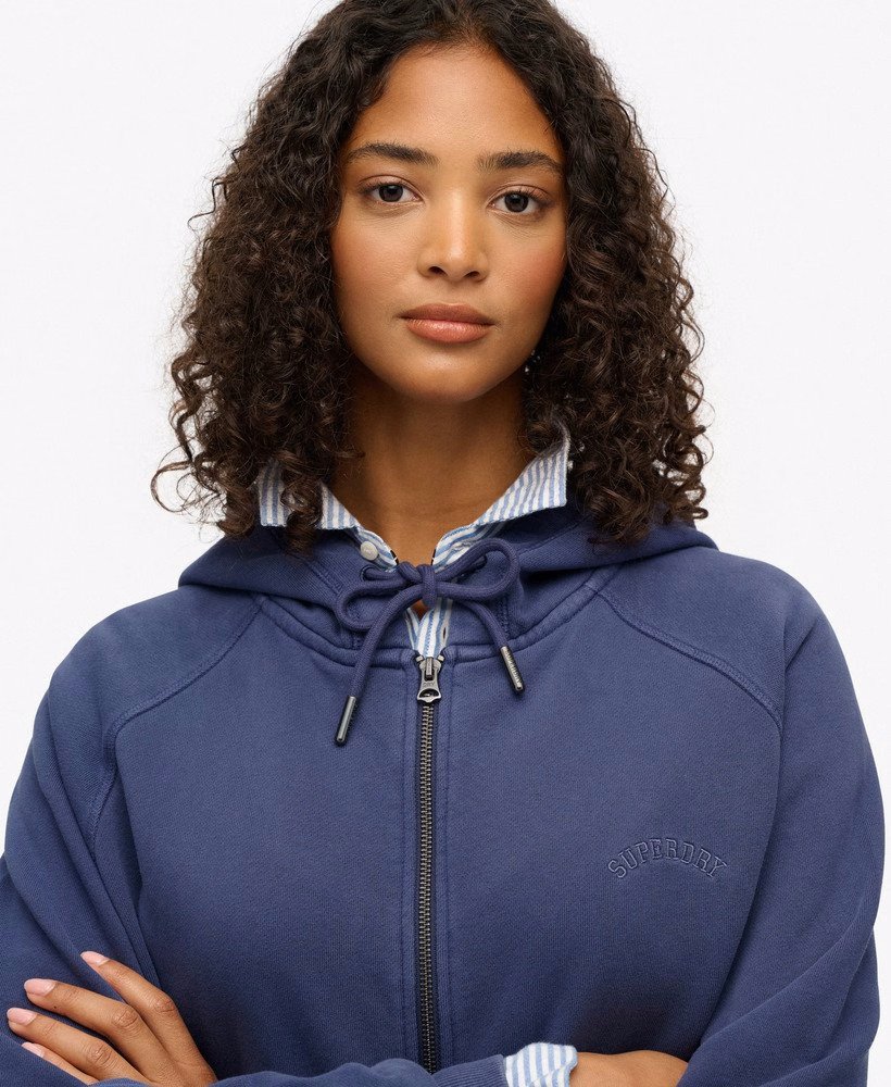 Bluza z kapturem Essential Logo Farbowana na zamek