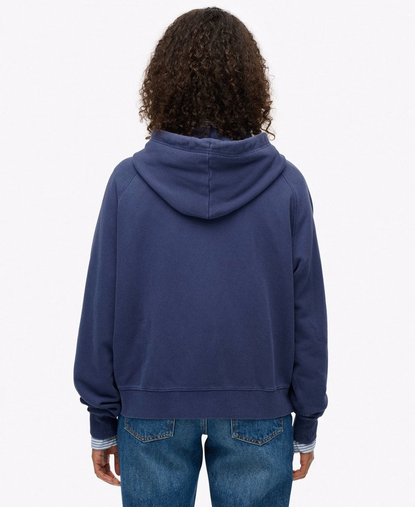 Bluza z kapturem Essential Logo Farbowana na zamek