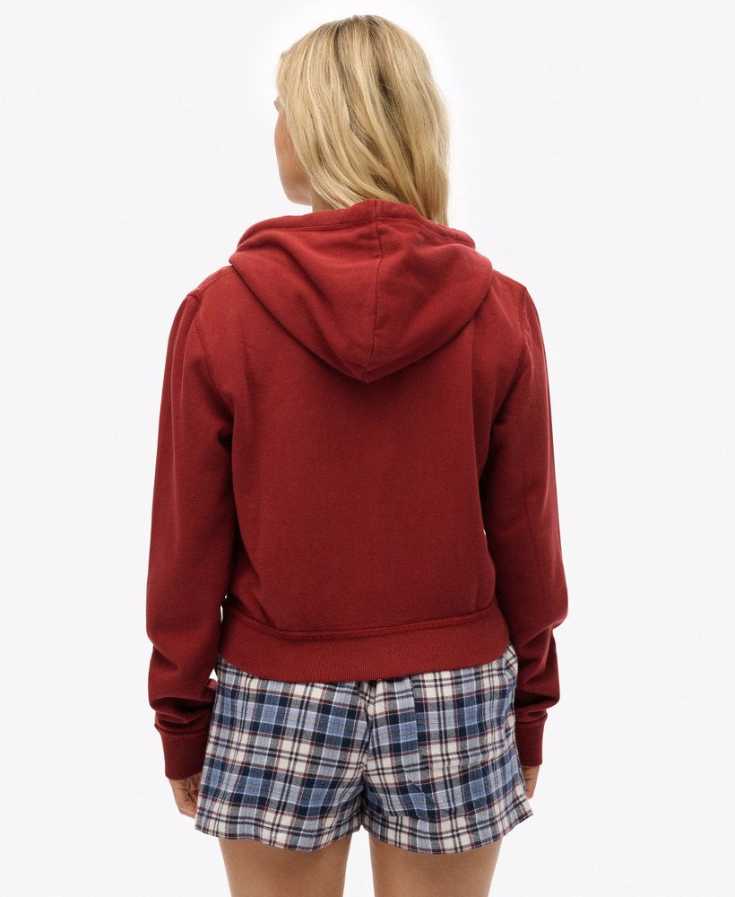Bluza z kapturem Athletic Essentials Relaxed Crop na zamek