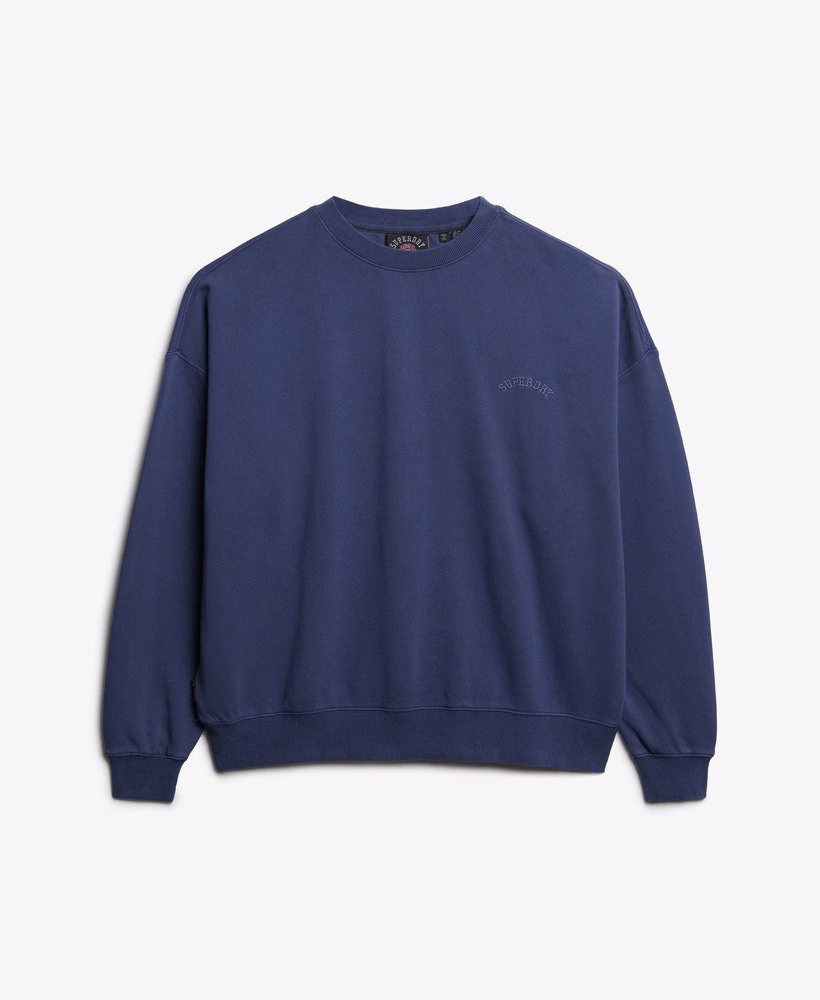 Bluza z okrągłym dekoltem Essential Logo Garment Dyed