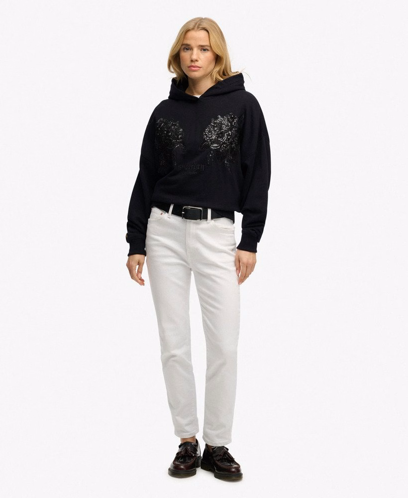 Bluza z kapturem oversize z tatuażem