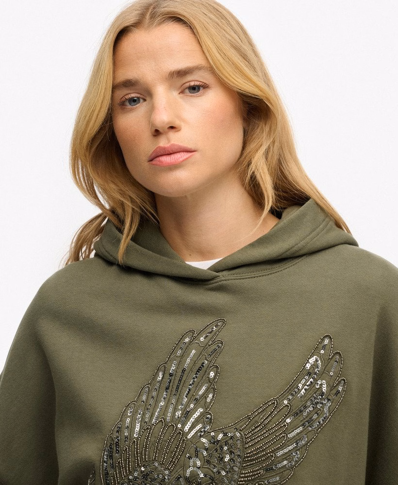 Bluza z kapturem oversize z tatuażem