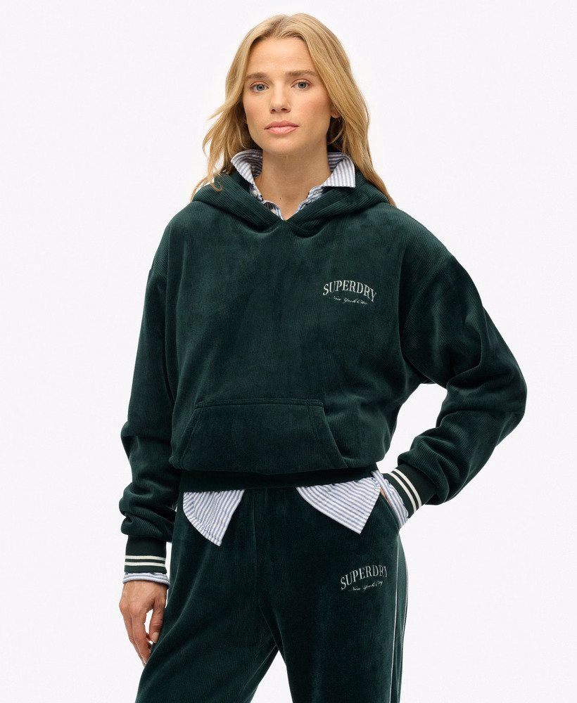 Bluza z kapturem Country Club Velour Relaxed