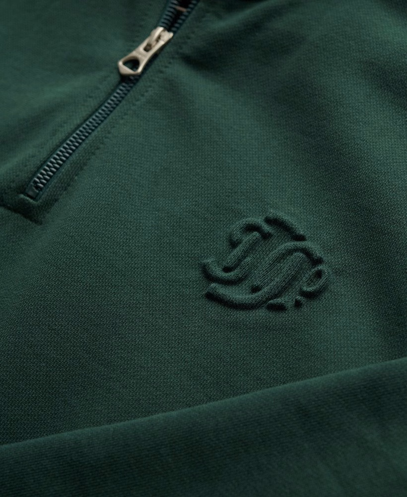 Sweter z wytłoczonym nadrukiem Country Club i zamkiem błyskawicznym