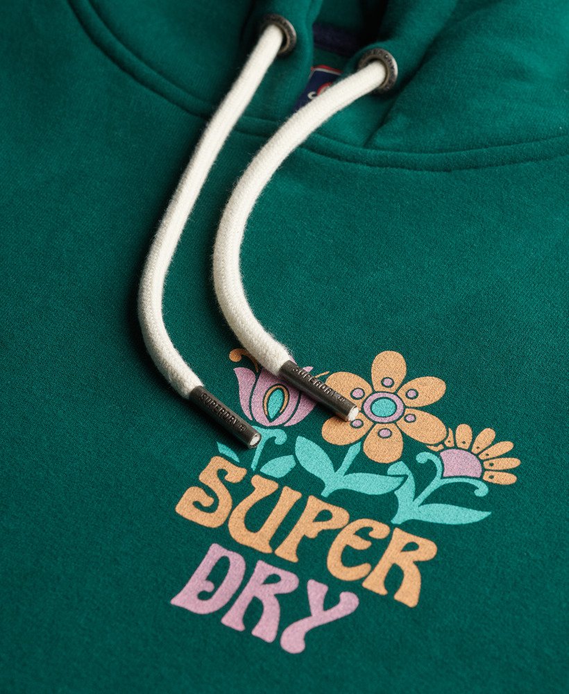 bluza z kapturem summer garden w kolorze gŁĘbokiego morska